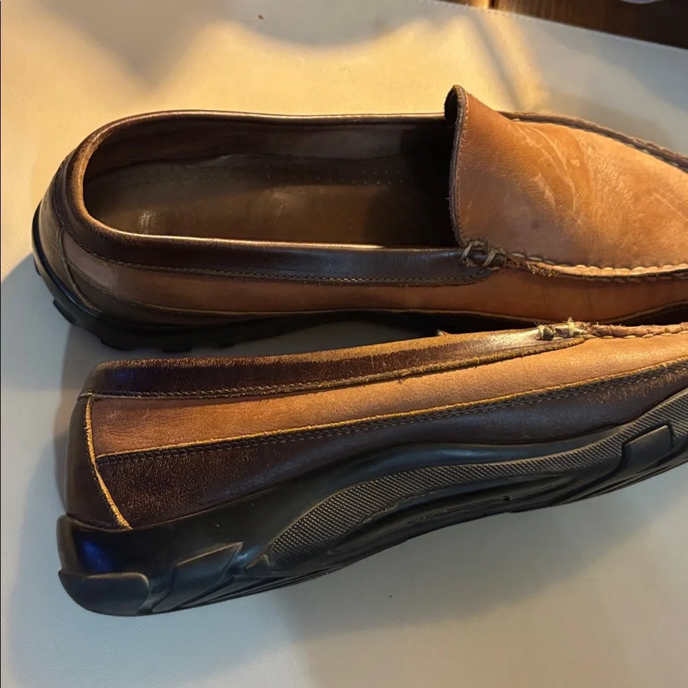 Men's Brown Leather Loafers Allen Edwards boulder 11 D